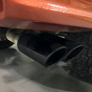 Ford Ranger Performance Exhaust - Dual Side Exit - Ford Racing - Cat Back - Black Chrome - `19-`23